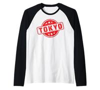 Tokio Logotipo #3 Etiqueta Osaka Nippon Japón Kioto Recuerdo Camiseta Manga Raglan