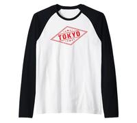 Tokio Logotipo #3 Etiqueta Osaka Nippon Kioto Recuerdo Japón Camiseta Manga Raglan