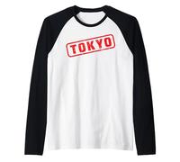 Tokio Logotipo #7 Etiqueta Osaka Recuerdo Sapporo Japón Camiseta Manga Raglan