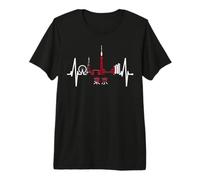 Tokio Skyline Latido de Corazón Japón Love Encanta Tokyo Camiseta Premium