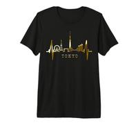 Tokio Skyline Latido de Corazón Japón Love Encanta Tokyo Camiseta Premium