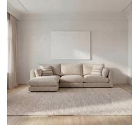 Tokio sofá modular 3 plazas con puf beige