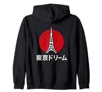 Tokio Sueño Minimal Horizonte Japonés Sudadera con Capucha