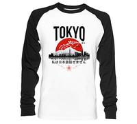 Tokio - Yo Dont Hablar Japonés Unisex Camiseta De Béisbol Manga Larga Hombre Mujer Blanca Negra