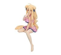 Tokisaki Kurumi Figura de 13 cm arrodillada Anime Girl PVC Estatua | Tokisaki Kurumi - Figura de acción rosa con volantes, ropa de descanso, modelo de PVC, decoración de escritorio
