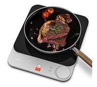 TOKIT 2100W Placa De Inducción Ultrafino, 16 MM 9 Niveles Placa De Inducción Portátil, Diseño en Cristal Fácil Limpieza, Cocina Automática Control Con 1 Botón