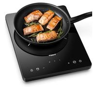 TOKIT Placa De Inducción 2000W, Placas Eléctricas M1 Con 9 Niveles De Potencia, Control Táctil, Temporizador De 90 Minutos, Ultrafina De 40 MM, Negro, Para Cocina, Dormitorio Y Camping