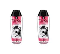 TOKO Shunga Lubricante, Aroma de Fresas con Champagne, Transparente - 165 ml (Paquete de 2)