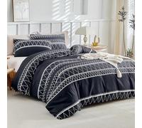 Tokokimo Funda de edredón doble, 100% microfibra, estilo bohemio, funda de edredón suave y resistente a las arrugas, 1 funda de edredón de 220 x 240 cm y 2 fundas de almohada de 65 x 65 cm, color