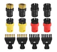 TOKSEO 12 piezas accesorios limpiador a vapor para Kärcher SC1 SC2 SC3 SC4 SC5, repuestos limpiador a vapor, cepillo redondo, cepillo para grietas, cepillo plano, accesorios
