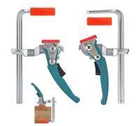 TOKSEO 2 piezas de palanca, trinquete de acero completo con mango de palanca, abrazadera con una mano, soporte de 160 mm de capacidad y profundidad de garganta de 60 mm, abrazadera de liberación