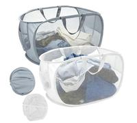 TOKSEO Cesto plegable para la colada, 2 unidades, cesta para la ropa sucia, portátil, 58 × 36 × 36 cm, plegable, con asa, para residencia de estudiantes, viajes y almacenamiento en casa