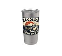 Tokyo Coffee Club Café Japonés Amante Café Retro Vaso térmico de acero inoxidable de doble pared