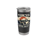 Tokyo Coffee Club Café Japonés Amante Café Retro Vaso térmico de acero inoxidable de doble pared