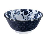 TOKYO design studio Cuenco azul y blanco Kranich - Flora Japonica - 14,8 x 7 cm 500 ml