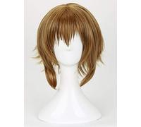 Tokyo Ghoul Fueguchi Hinami Pelucas de Cosplay Estilo corto Recto Marrón Resistente al calor Peluca de pelo sintético + Tapa de peluca AZ-878