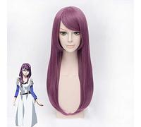 Tokyo Ghoul Guru Rize Kamishiro Largo ondulado Púrpura Resistente al calor Pelo sintético Traje de anime Pelucas de cosplay + Tapa de peluca