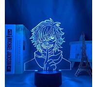 Tokyo Ghoul Ken Kaneki Lámpara LED 3D Lámpara de escritorio con luz de ilusión Luz de anime japonés, para decoración de dormitorio de niños Luz de noche Regalo de cumpleaños