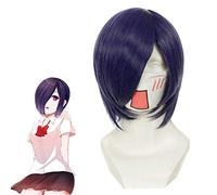 Tokyo Ghoul Touka Kirishima Peluca Cosplay Disfraz Kirishima Toka Mujeres Pelo Sintético Corto Peruca Anime Halloween Pelucas + Gorro de Peluca KUZZ0618