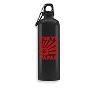 Tokyo Japan Kanji Dream Symbol Rising Sun Flag - Botella de agua, botella de viaje, botella deportiva al aire libre