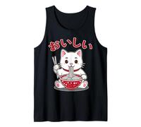 Tokyo Japan Kitty Ramen Noodles Love Fast Food Bowl Classic Camiseta sin Mangas