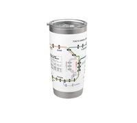 Tokyo Japan Train Suburban Line Railway - Souvenir Ruta Mapa Vaso térmico de acero inoxidable de doble pared