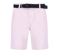 Tokyo Laundry Pantalones cortos chinos de algodón para hombre con cinturón tejido, Armando - Rosa, 46
