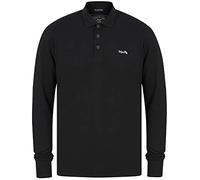 Tokyo Laundry Polo Cosenza de manga larga para hombre, negro azabache, S