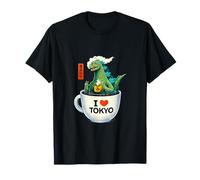 Tokyo Love Kaiju Coffee Monster Kawaii Café japonés Camiseta