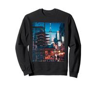 Tokyo Metropolis in Soft Grunge Retro 80s 90s Vaporwave Sudadera