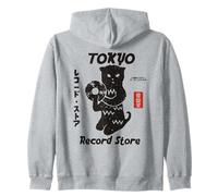 Tokyo Record Store Cat, Vintage Japanese Vinyl Music Anime Sudadera con Capucha
