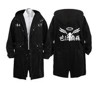 Tokyo Reven-gers Chaquetas para Hombre, Abrigo Cálido a Prueba de Viento, Otoño e Invierno Chaqueta de Entretiempo, Ligera(Black 7,3XL)