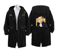Tokyo Reven-gers Chaquetas para Hombre, Abrigo Cálido a Prueba de Viento, Otoño e Invierno Chaqueta de Entretiempo, Ligera(Black 2,2XL)