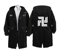 Tokyo Reven-gers Chaquetas para Hombre, Abrigo Cálido a Prueba de Viento, Otoño e Invierno Chaqueta de Entretiempo, Ligera(Black 11,M)