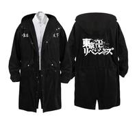 Tokyo Reven-gers Chaquetas para Hombre, Abrigo Cálido a Prueba de Viento, Otoño e Invierno Chaqueta de Entretiempo, Ligera(Black 3,L)