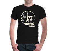Tokyo Rules Silhouette City Metropolis Men's Black Camiseta unisex Clothing, Negro , XL
