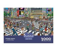 Tokyo Shibuya Crossing Rush Puzzle De Madera Impermeable DIY Puzzles De 1000 Piezas Regalos para Adultos Divertido Rompecabezas Juegos Desafiantes