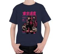 Tokyo Speed Shibuya Drift Anime Girl Japan Y2K - Camiseta infantil, azul marino, 116