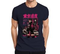 Tokyo Speed Shibuya Drift Anime Japan Y2K - Camiseta para hombre, azul marino, L