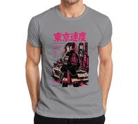 Tokyo Speed Shibuya Drift Anime Japan Y2K - Camiseta para hombre, gris, S