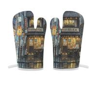 Tokyo Teahouse - Manopla de horno antideslizante, mini guante de horno resistente al calor, guantes de cocina suaves y cómodos, guantes de cocina para colgar, guantes de cocina, 1 par