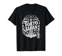 Tokyo Tower Japón Vintage Viajes Anime Kanji Souvenir Camiseta