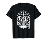 Tokyo Tower Japón Vintage Viajes Anime Kanji Souvenir Camiseta
