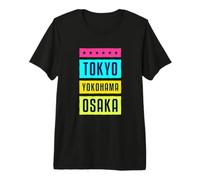 Tokyo Yokohama Osaka Japan Novelty Graphic Cool Designs Camiseta Premium