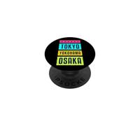Tokyo Yokohama Osaka Japan Novelty Graphic Cool Designs PopSockets PopGrip Adhesivo