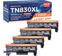 TOKYOINK TN830XL - Cartuchos de tóner TN830 de repuesto para Brother TN830 830XL compatible con impresora DCP-L2640DW MFC-L2820DW HL-L2400D HL-L2460DW HL-L2405W HL-L2465DW HL-L2480DW (paquete de 4)