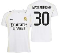 TokyRu Sports Real Madrid Camiseta Adulto 1a equipación 25-26 - Réplica Oficial MASTANTUONO Nº 30 - Talla L