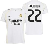 TokyRu Sports Real Madrid Camiseta Adulto 1a equipación 25-26 - Réplica Oficial RÜDIGER Nº22 - Talla XL