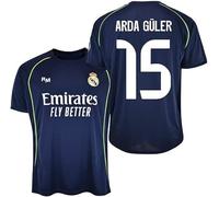 TokyRu Sports Real Madrid Camiseta Adulto 2a equipación 25-26 - Réplica Oficial ARDA GÜLER Nº 15 - Talla S
