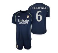 TokyRu Sports Real Madrid Conjunto Camiseta y Pantalon- Réplica Oficial 2ª equipación- CAMAVINGA Nº6- Infantil Talla 8